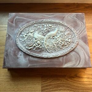 Incolay Stone Jewelry Box 14” X 10” X 2.5”